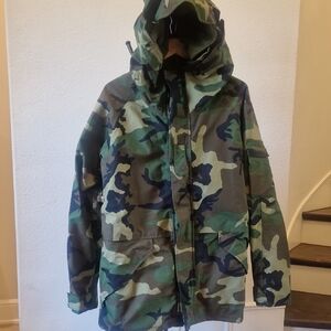 Army Surplus Camouflage Hooded Parka